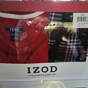 NIB Izod Men's Red and Black Sleepwear Set size XL